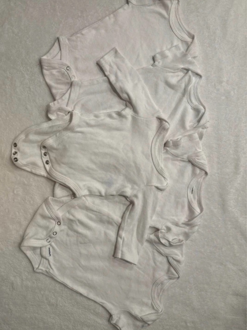 Basic White Long-Sleeve Baby Bodysuit Pack - 11 Pack